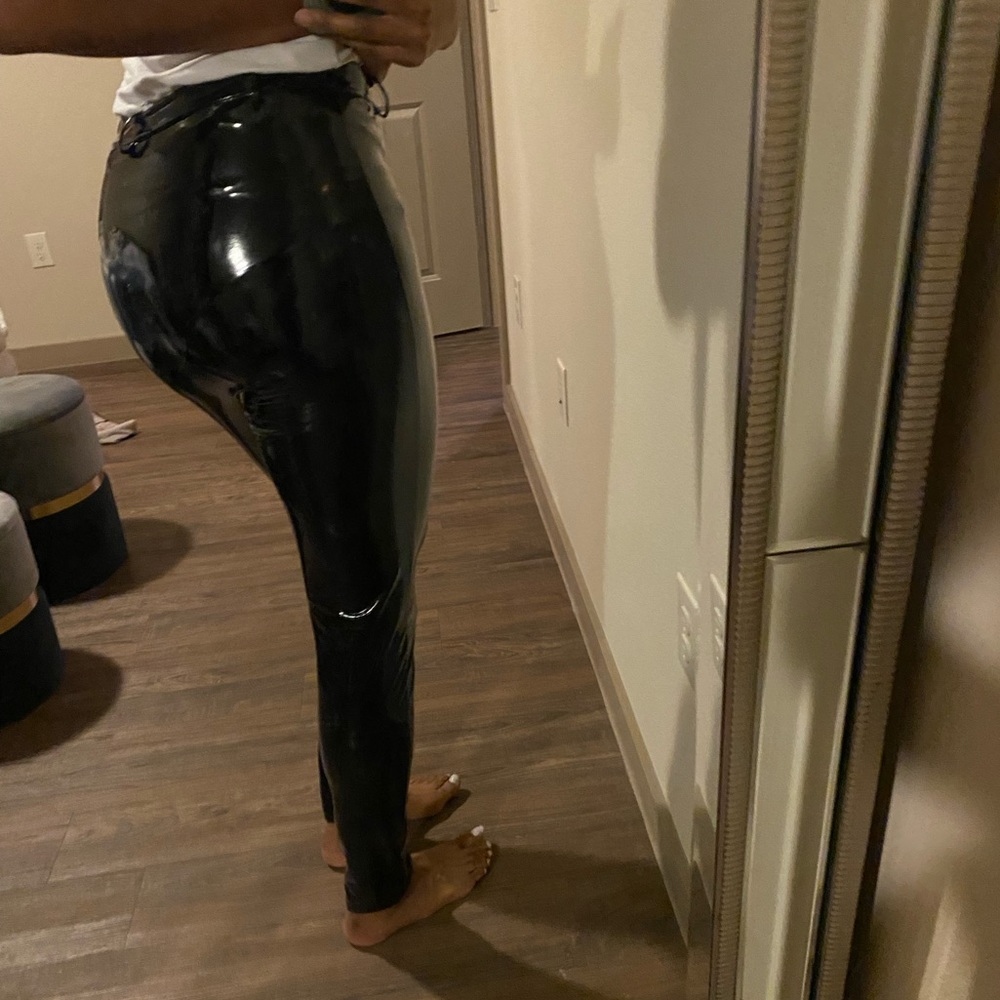 Patent leather pants